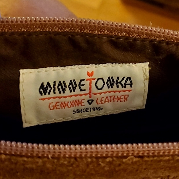 Vintage Boho Fringe Minnetonka Authentic Suede Bag - Picture 2 of 2